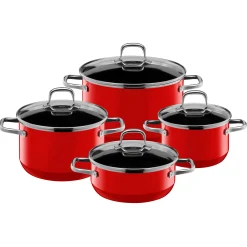 WMF Topfsets|Silit Silargan® Elegance Topf-Set, 4-teilig, Red