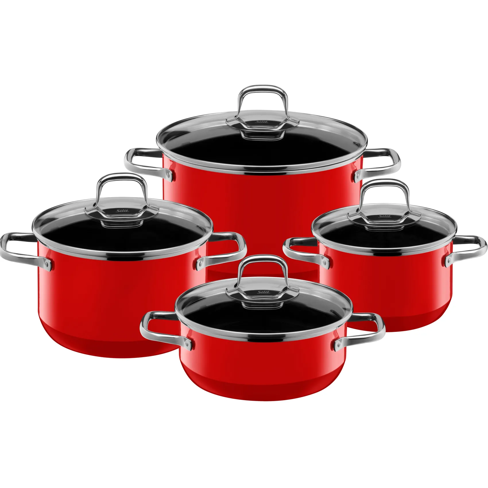 WMF Topfsets|Silit Silargan® Elegance Topf-Set, 4-teilig, Red