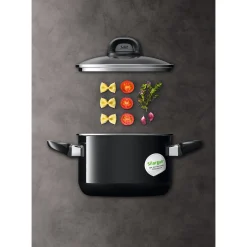 WMF Bratentöpfe|Silit Silargan® Modesto Bratentopf mit Deckel, 16 cm, Black