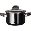 WMF Kochtöpfe|Induktionstöpfe|Silit Silargan® Modesto Kochtopf mit Deckel, 20 cm, Black