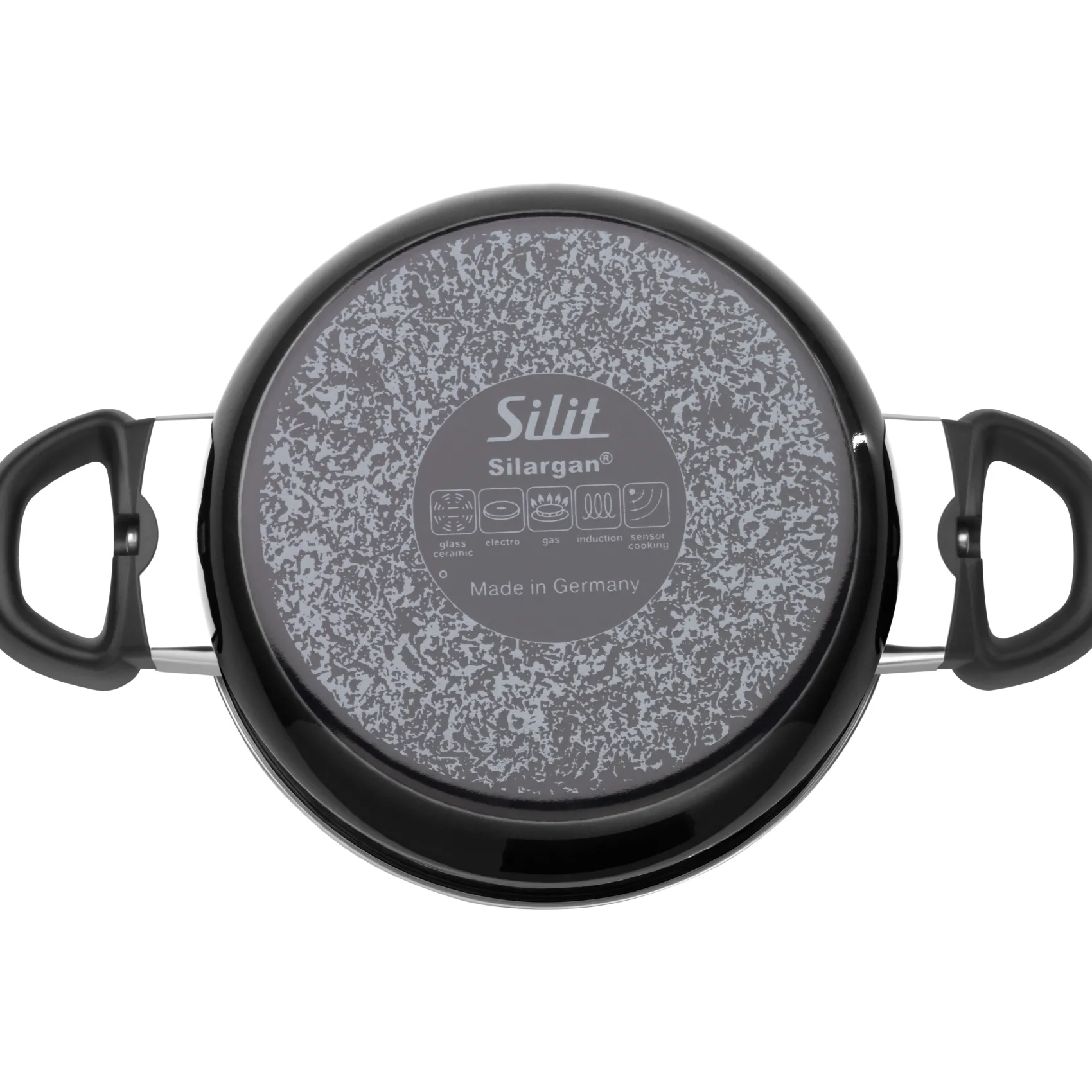 WMF Kochtöpfe|Induktionstöpfe|Silit Silargan® Modesto Kochtopf mit Deckel, 20 cm, Black