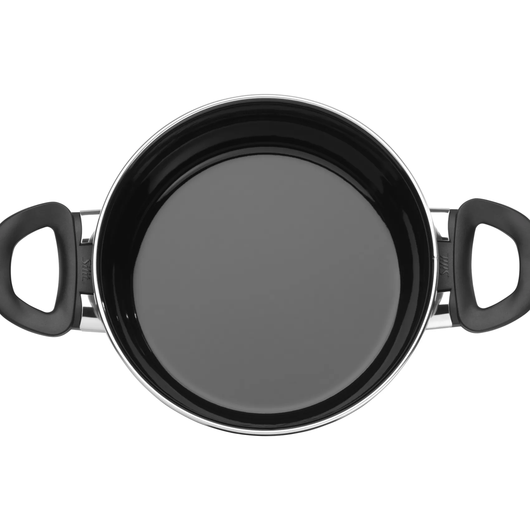WMF Kochtöpfe|Induktionstöpfe|Silit Silargan® Modesto Kochtopf mit Deckel, 20 cm, Black