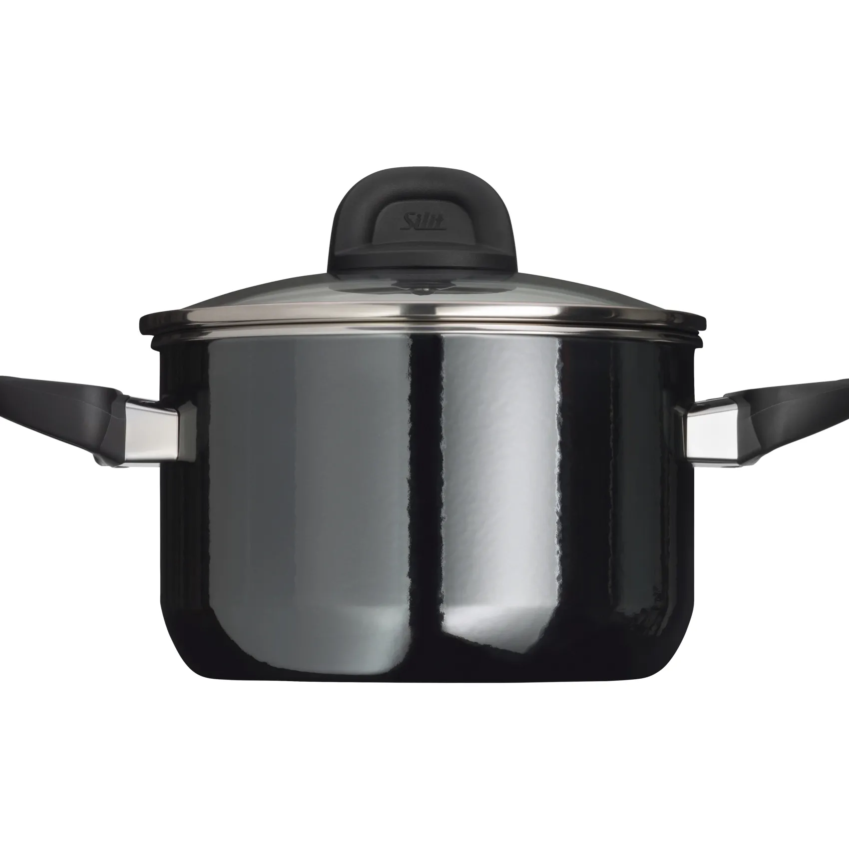 WMF Kochtöpfe|Induktionstöpfe|Silit Silargan® Modesto Kochtopf mit Deckel, 20 cm, Black