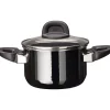 WMF Induktionstöpfe|Kochtöpfe|Silit Silargan® Modesto Kochtopf mit Deckel, 16 cm, Black