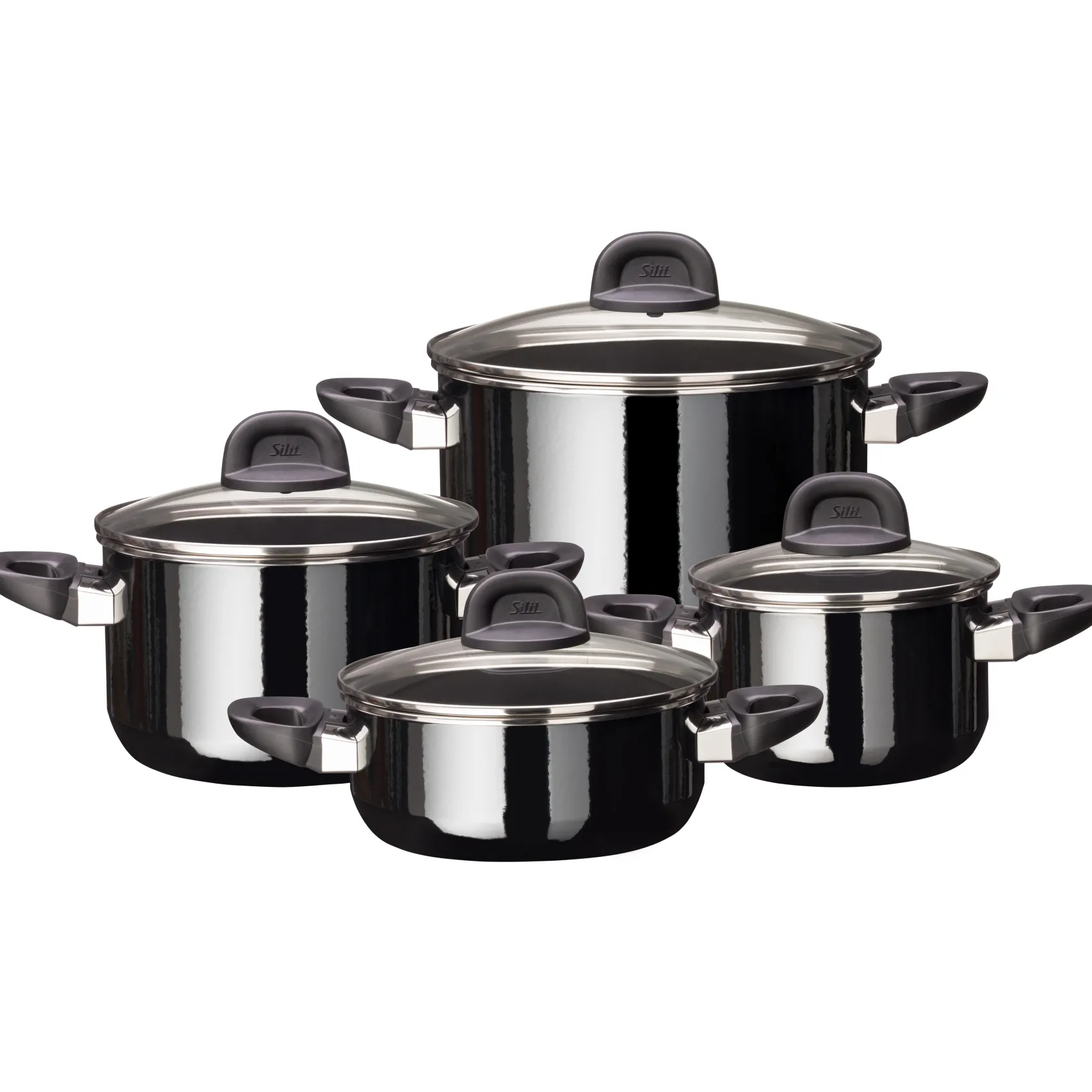 WMF Topfsets|Silit Silargan® Modesto Topf-Set 4-teilig, Black