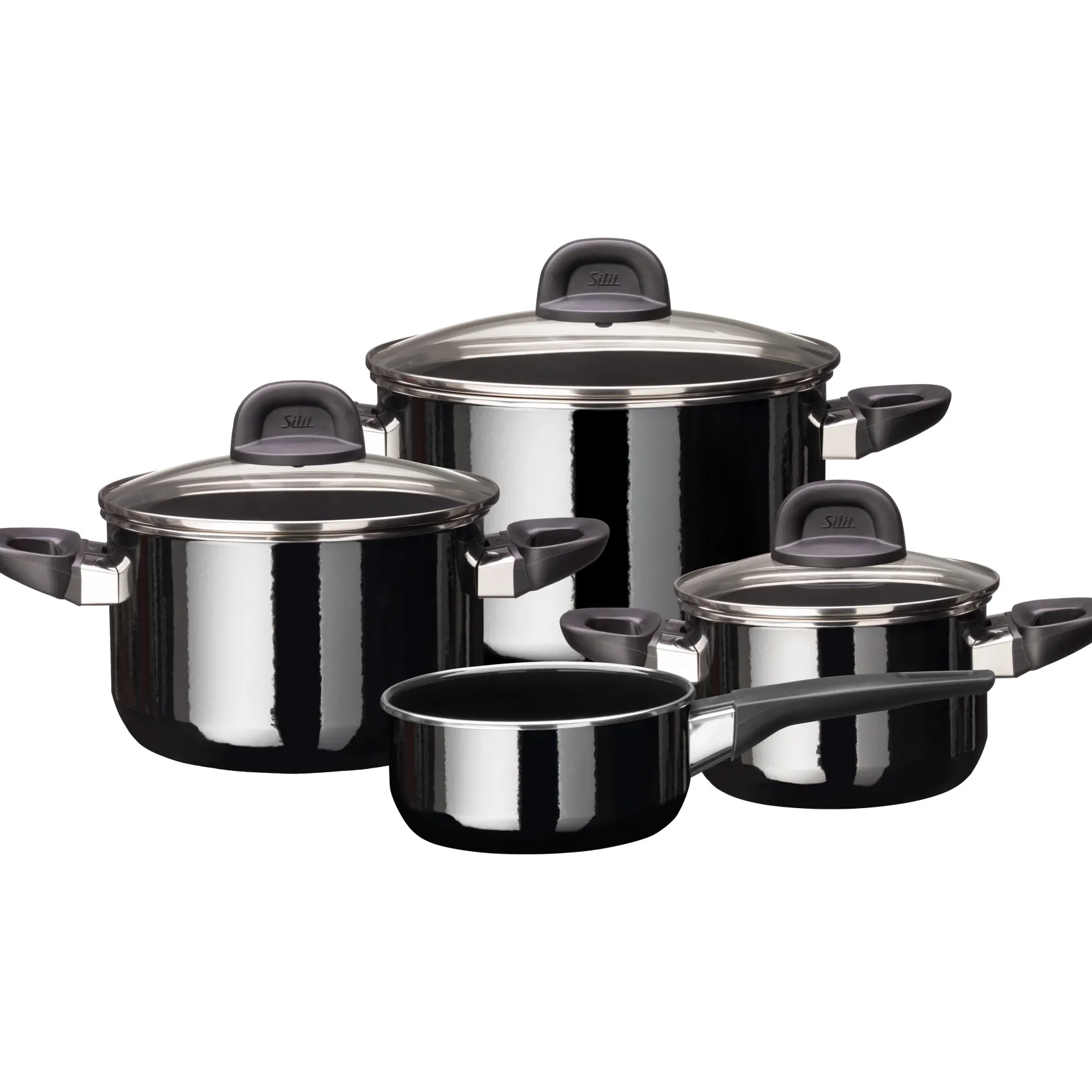 WMF Topfsets|Silit Silargan® Modesto Topf-Set 4-teilig, Black