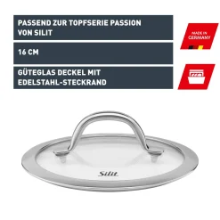 WMF Zubehör Töpfe|Silit Silargan Passion Glasdeckel, 16 cm