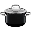 WMF Kochtöpfe|Induktionstöpfe|Silit Silargan® Passion Kochtopf mit Deckel, 16 cm, Black