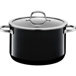 WMF Kochtöpfe|Induktionstöpfe|Silit Silargan® Passion Kochtopf mit Deckel, 24 cm, Black