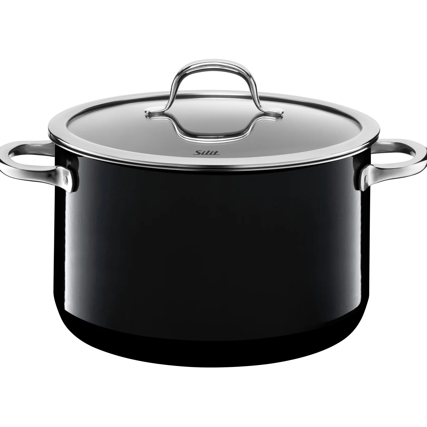 WMF Kochtöpfe|Induktionstöpfe|Silit Silargan® Passion Kochtopf mit Deckel, 24 cm, Black