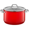 WMF Kochtöpfe|Induktionstöpfe|Silit Silargan® Passion Kochtopf mit Deckel, 24 cm, Red