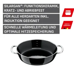 WMF Schmorpfannen|Induktionspfannen|Silit Silargan® Professional Schmorpfanne, 28 cm, Black