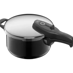 WMF Schnellkochtöpfe|Induktionstöpfe|Silit Silargan® Sicomatic t-Plus Schnellkochtopf-Set, 22 cm, 4,5 l und 3,0 l, Black