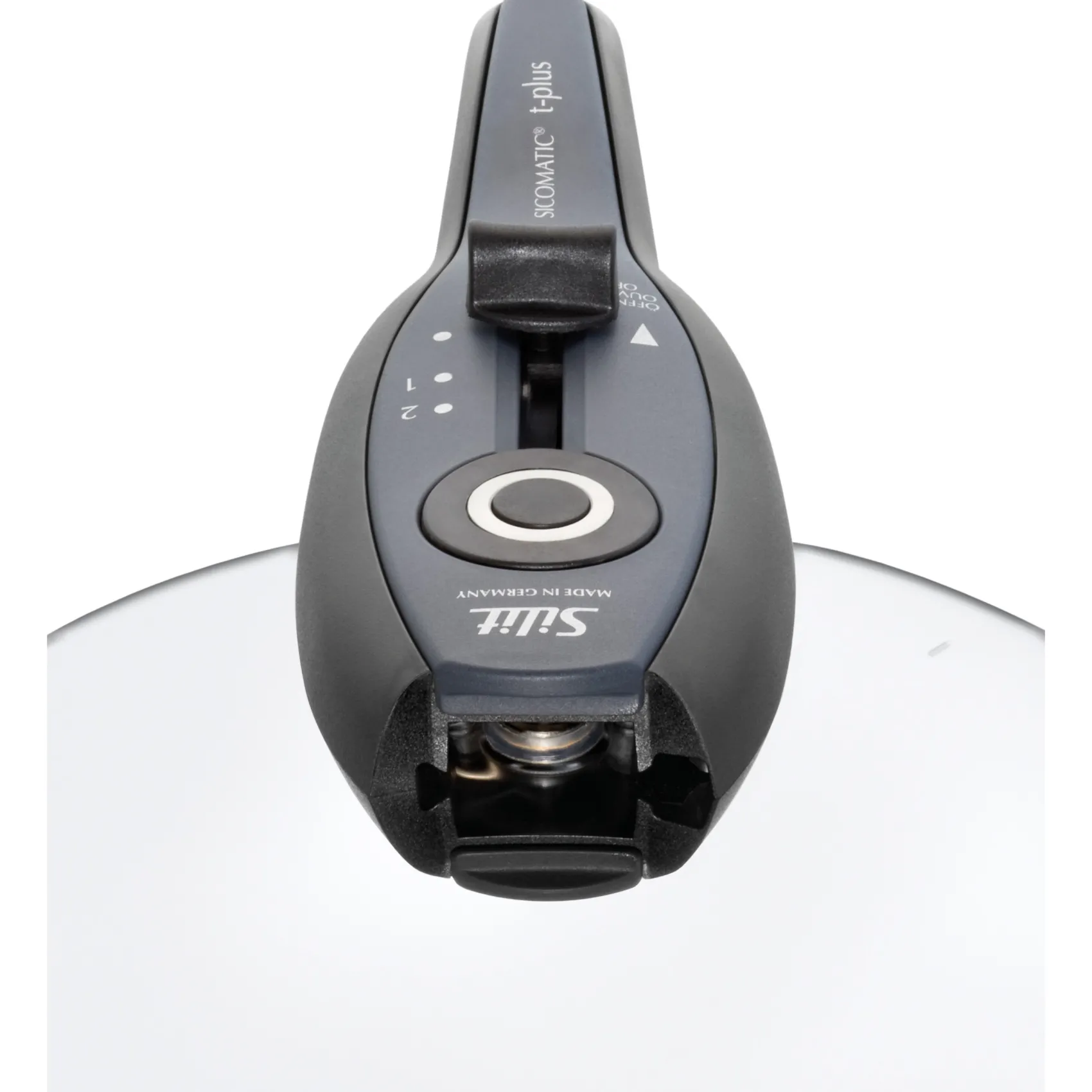 WMF Schnellkochtöpfe|Induktionstöpfe|Silit Silargan® Sicomatic t-Plus Schnellkochtopf-Set, 22 cm, 4,5 l und 3,0 l, Black