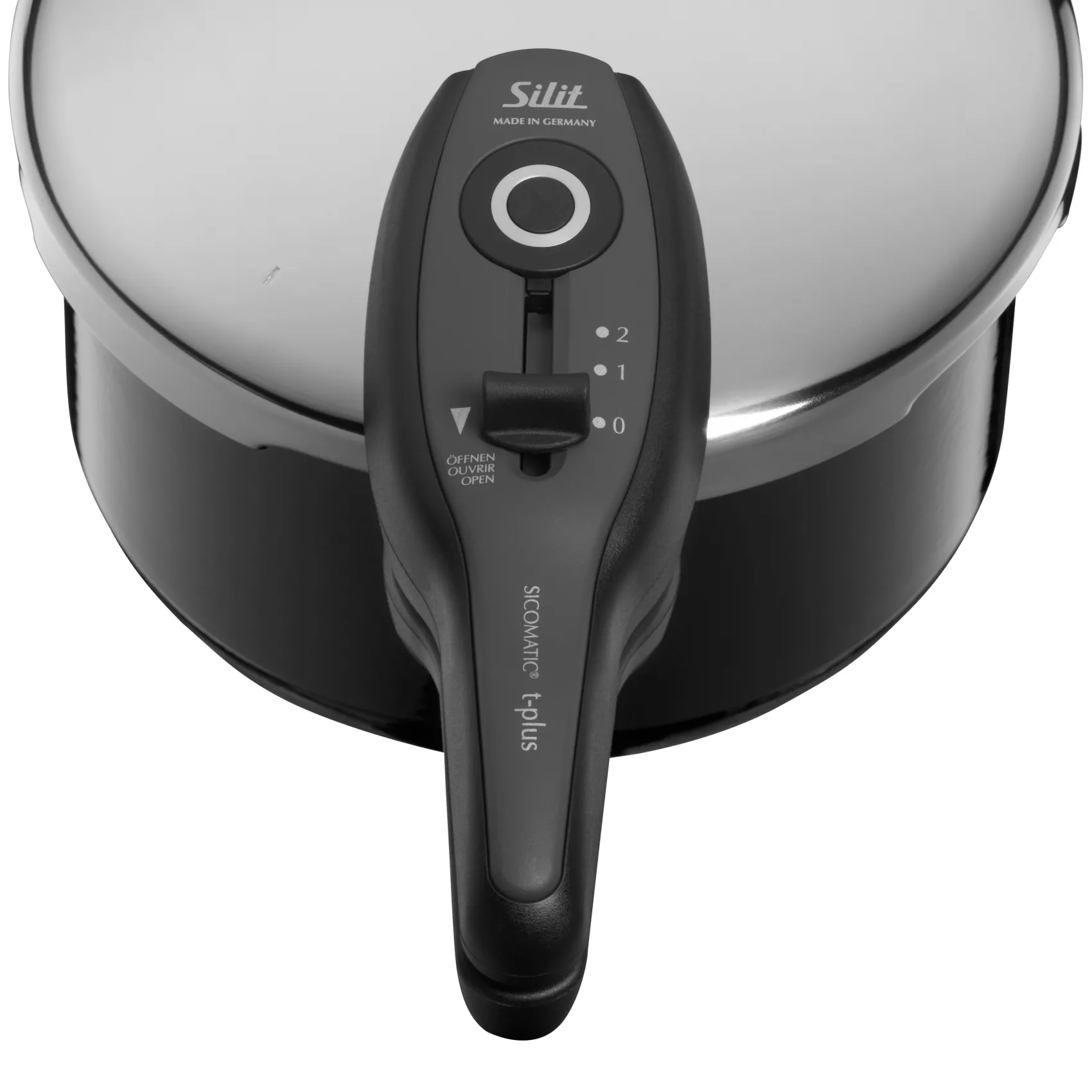 WMF Schnellkochtöpfe|Induktionstöpfe|Silit Silargan® Sicomatic t-Plus Schnellkochtopf-Set, 22 cm, 4,5 l und 3,0 l, Black