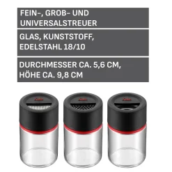 WMF Zuckerstreuer|Salz- & Pfefferstreuer|Silit Storio Gewürzstreuer-Set, 3-teilig