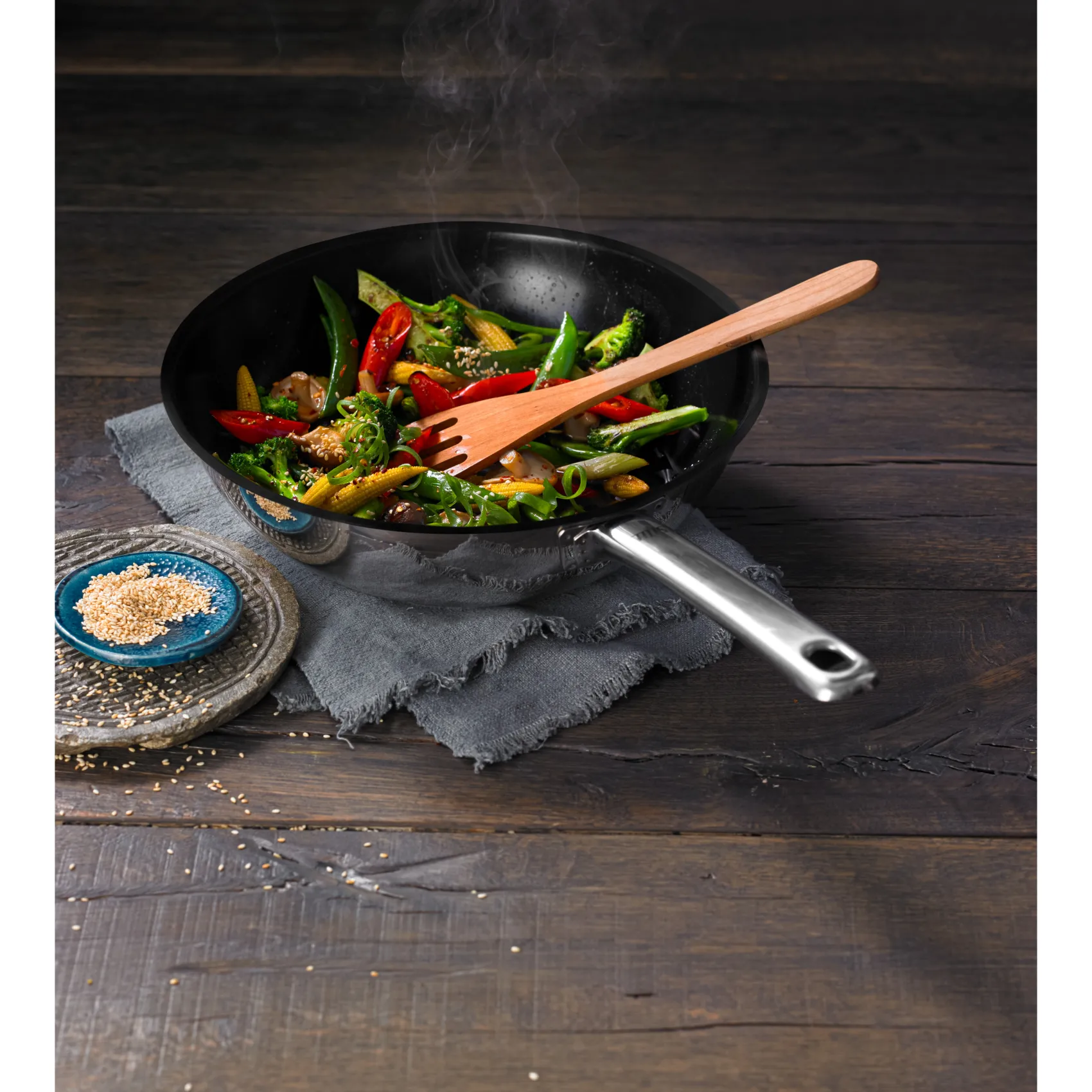 WMF Induktionspfannen|Woks|Silit Wuhan Wok-Pfanne, 28 cm