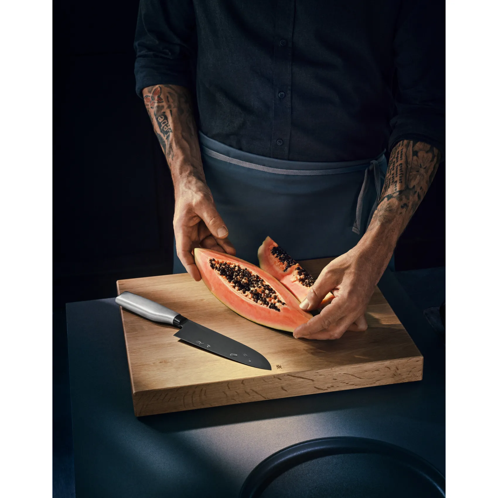 WMF Santokumesser|Ultimate Black Santokumesser, 18,5 cm