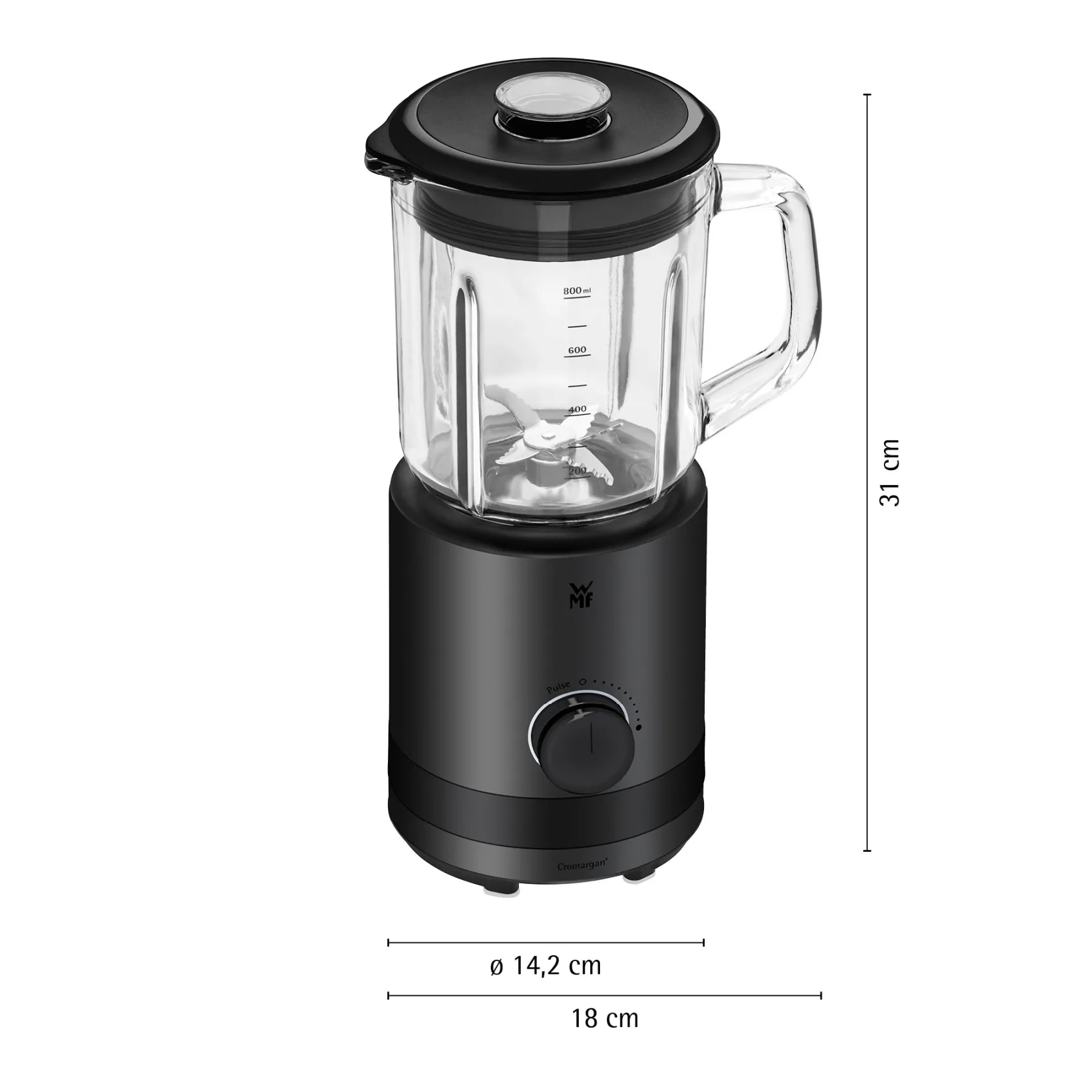 WMF Mixer|KÜCHENminis Standmixer 0,8 L, Deep Black