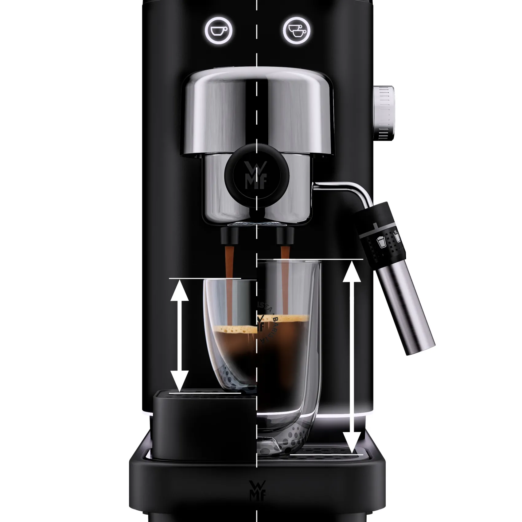 WMF Siebträgermaschinen|Lumero Espresso Siebträgermaschine, Deep Black