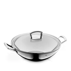 WMF Woks|Pfannen Mit Deckel|Wok mit Glasdeckel, 36 cm