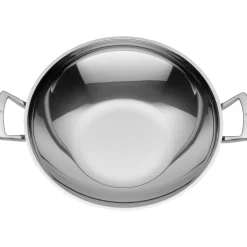 WMF Woks|Pfannen Mit Deckel|Wok mit Glasdeckel, 36 cm
