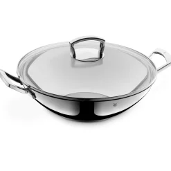 WMF Woks|Pfannen Mit Deckel|Wok mit Glasdeckel, 36 cm